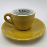 Musetti Colours espresso sárga színű porcelán csésze 80ml