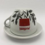 Musetti porcelán teás csésze  alátéttel 300ml