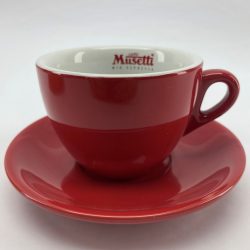   Musetti Colours capuccinós piros színű porcelán csésze 220ml