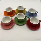 Musetti Colours capuccinós piros színű porcelán csésze 220ml