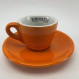 Musetti Colours espresso narancs színű porcelán csésze 80ml