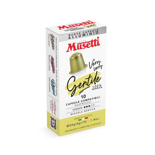 Musetti GENTILE 100% Arabica kapszula/ Nespresso kompatibilis/ 10db/ díszdoboz