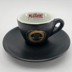 Musetti GOLD CUVEE porcelán espresso csésze alátéttel
