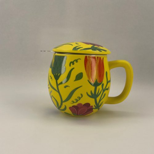 CP152/ teás bögre szűrővel/ Frida citromsárga