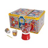 Bialetti Dolce&Gabbana Moka Express kávéfőző 2 adag + Dolce&Gabbana csésze/ aranyozott keverő szett Díszdobozban D&G