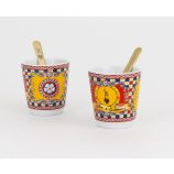 Bialetti Dolce&Gabbana Moka Express kávéfőző 2 adag + Dolce&Gabbana csésze/ aranyozott keverő szett Díszdobozban D&G