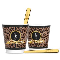   Bialetti Dolce&Gabbana Leopardo eszpresszócsésze-szett – 2 csésze és 2 keverőpálca