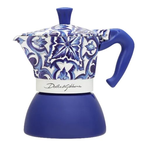 Bialetti Dolce&Gabbana Moka Induction Blue Mediterraneo 4 személyes  kotyogós kávéfőző D&G