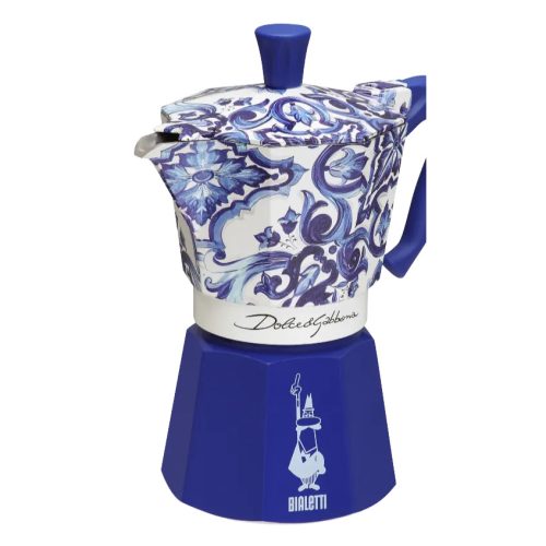 Bialetti Dolce&Gabbana Moka Express Blue Mediterraneo 6 személyes  kotyogós kávéfőző D&G