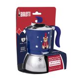 Bialetti Karácsonyi Maci - Fiammetta Induction kotyogós kávéfőző 2 személyes kék színű