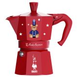 Bialetti karácsonyi Maci - Moka Express kotyogós kávéfőző 3 személyes piros