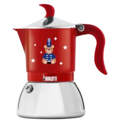  Bialetti Karácsonyi Maci - Fiammetta Induction kotyogós kávéfőző 4 személyes piros