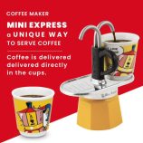 Bialetti Mini Express Lichtenstein 2 személyes kotyogós kávéfőző szett
