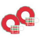 Bialetti Italia csésze- és csészealjszett, 2 db, 90 ml