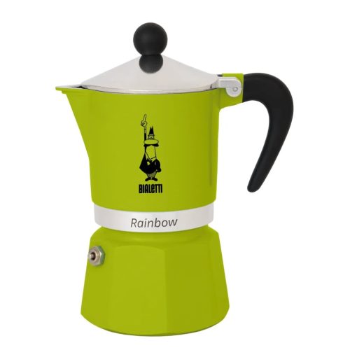 Bialetti Rainbow kotyogós kávéfőzőgép zöld 3 személyes