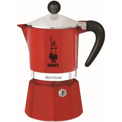 Bialetti Rainbow kotyogós kávéfőzőgép piros 1 személyes