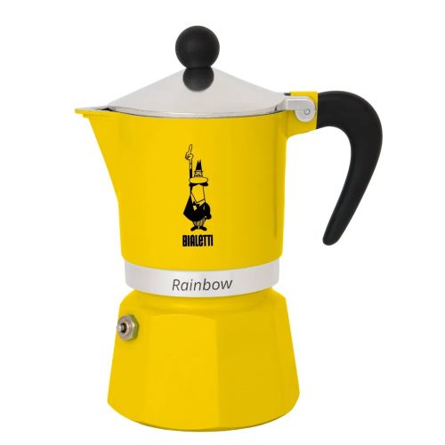 Bialetti Rainbow kotyogós kávéfőzőgép sárga 3 személyes