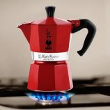 Bialetti Moka Express 3 személyes piros kotyogós kávéfőző