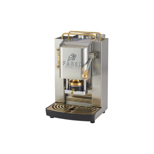 Faber Pro Inox 3.0 Satin E.S.E. podos kávégép – szálcsiszolt inox Brass