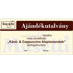 Ajándékutalvány - Kávé & Cappuccino alapismeretek